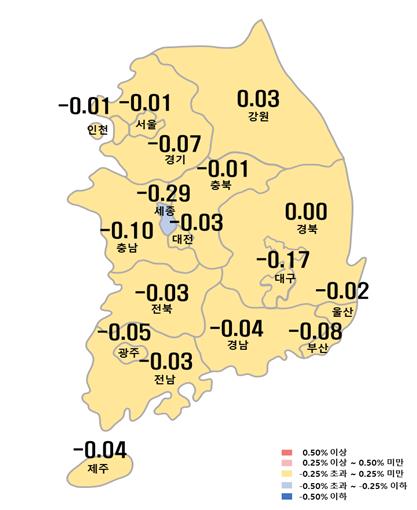 서울 아파트값 하락폭 축소…동작·광진구 등 상승 전환