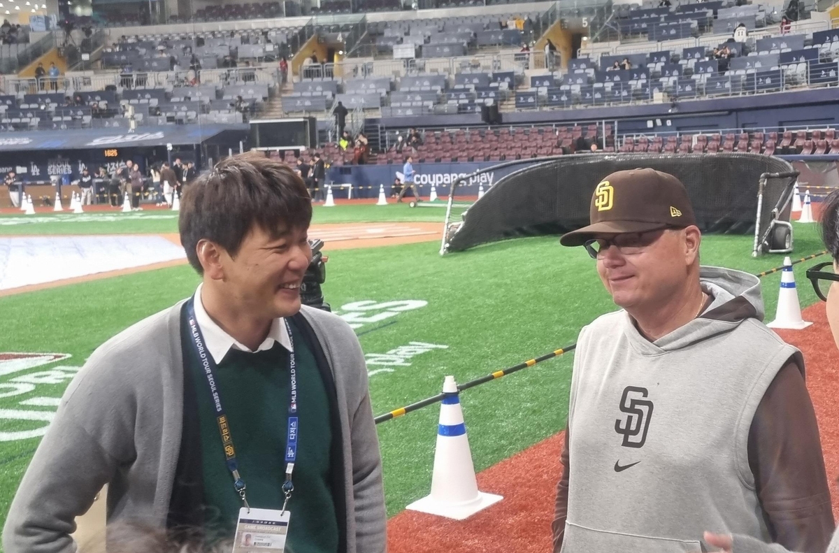 김광현, 실트 감독과 해후 "MLB 시절 많은 것 챙겨준 고마운 분"