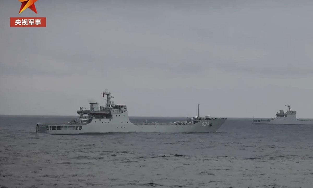 중국 해군 상륙함 전단, 남중국해서 실사격 훈련