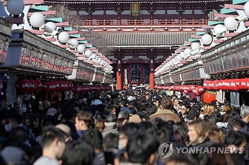 2월에도 방일 외국인 중 한국인이 가장 많아…81만명으로 29%