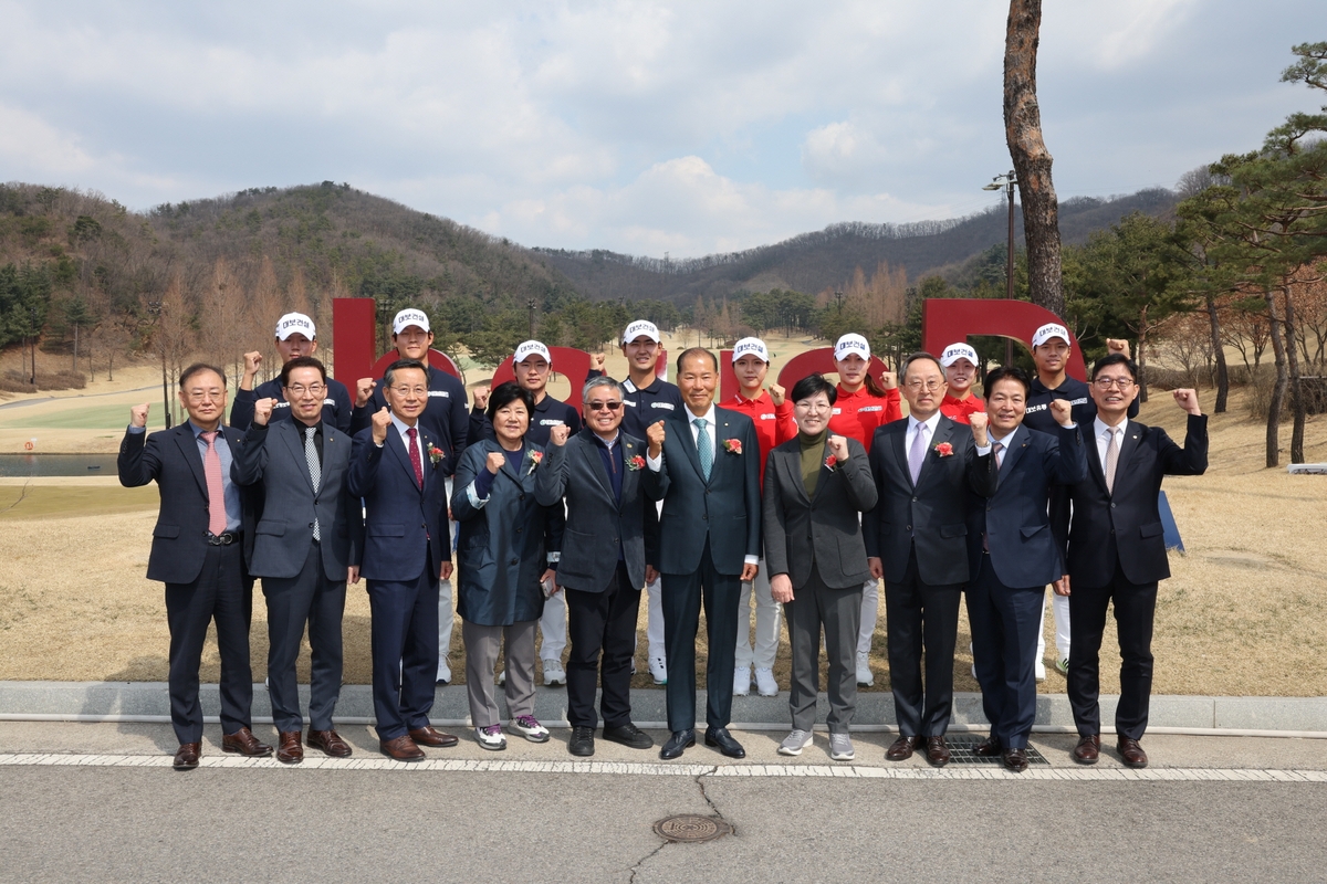 고군택·최예림 등 대보그룹 골프단 출범식