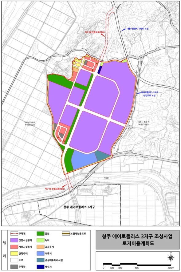 청주 에어로폴리스3지구 산업단지계획 승인…면적 112만㎡