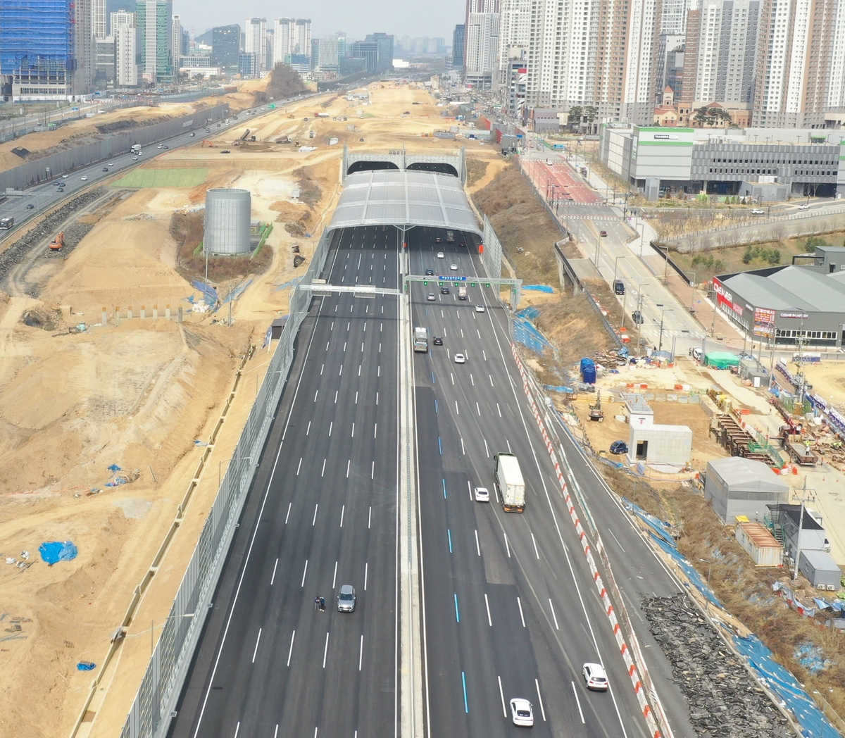 '직선·지하화' 경부고속道 동탄∼기흥동탄 28일 오전 5시 개통