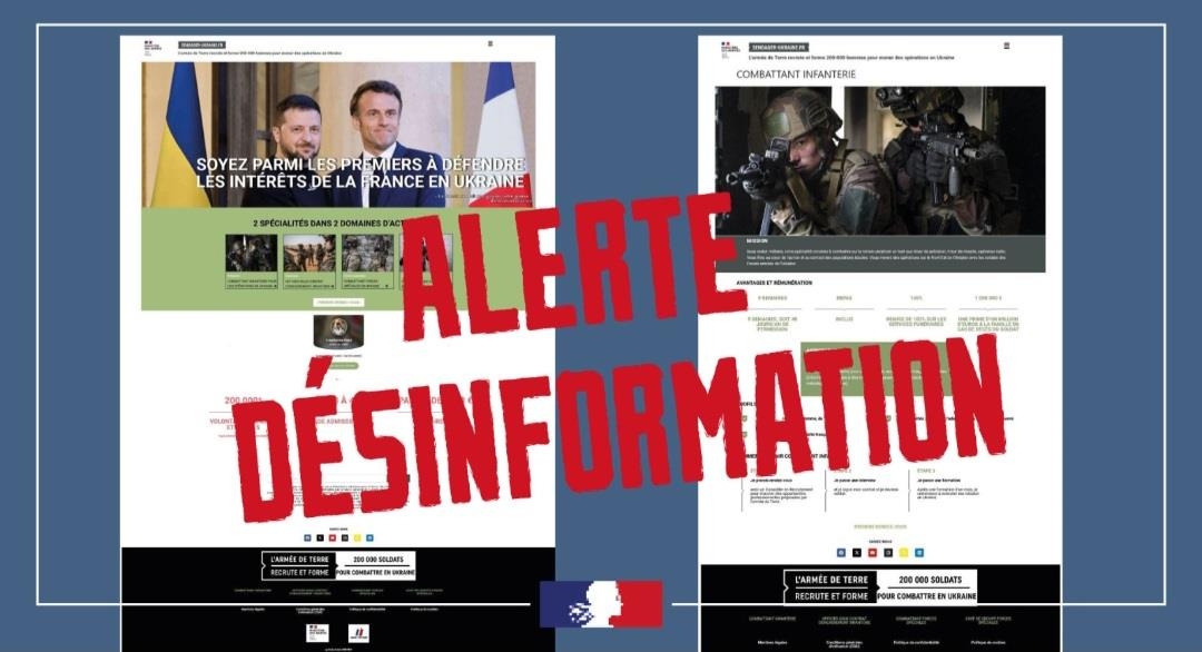 프랑스, '우크라 참전병 20만 모집' 가짜 사이트 적발