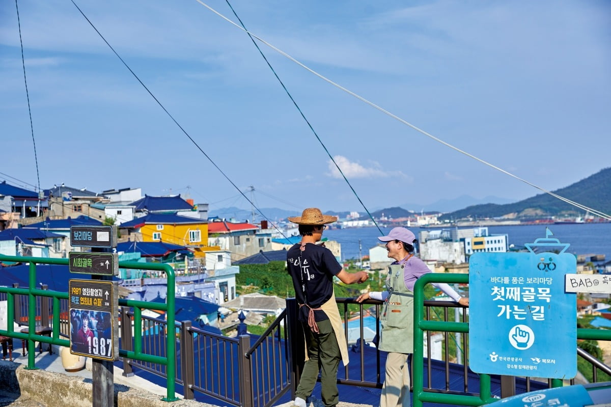 목포 서산동 시화골목 전경. 사진=임익순