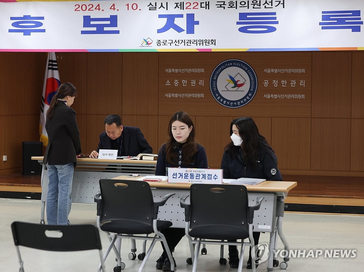 22대 총선 첫날 등록 후보 33% '전과자'