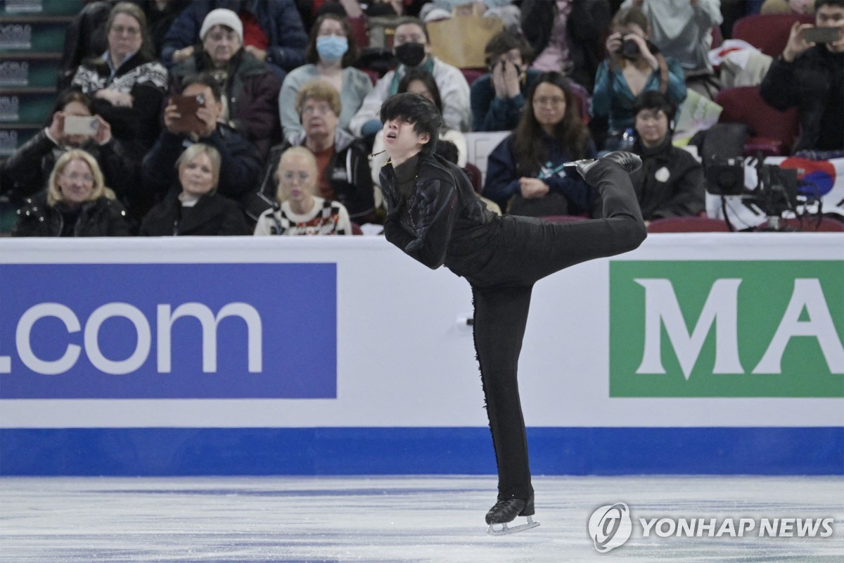 '249.65점' 차준환, 피겨 세계선수권 10위…2년 연속 입상 불발