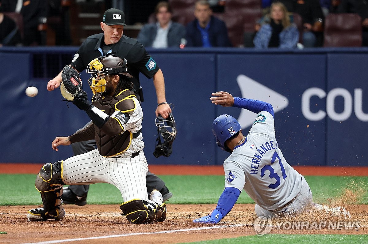 오타니 쐐기타…다저스, 샌디에이고 꺾고 MLB 서울 개막전 승리