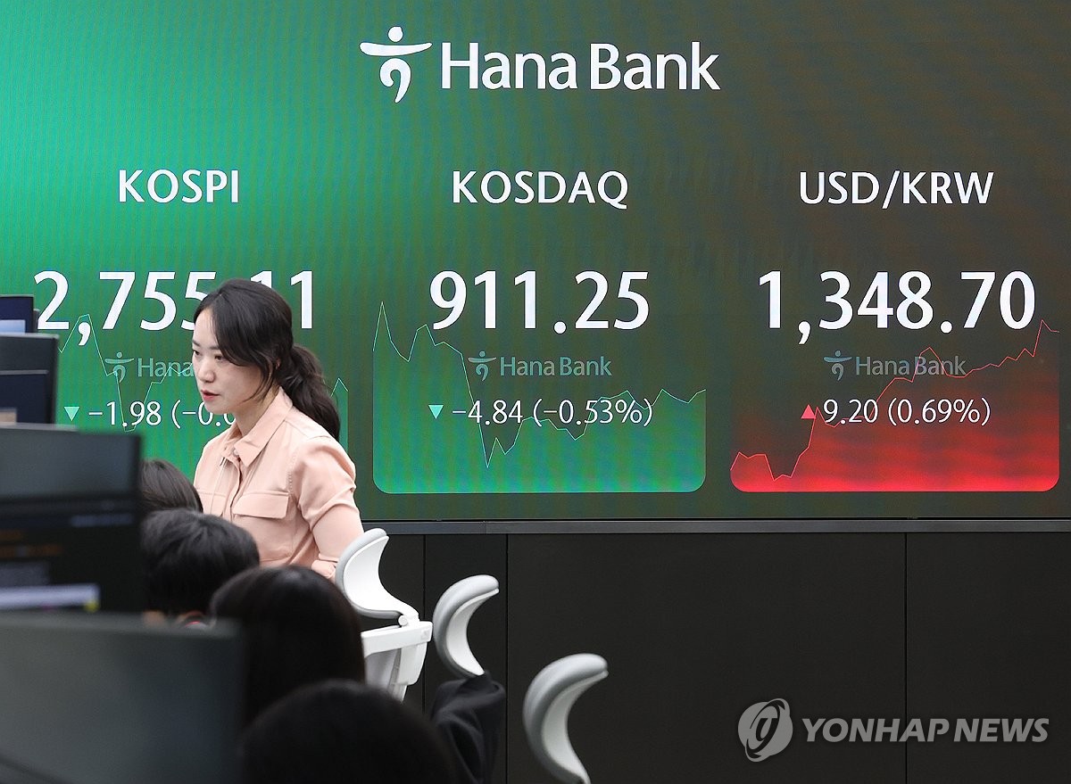 코스피 약보합 2,750대서 등락…코스닥도 약세(종합)