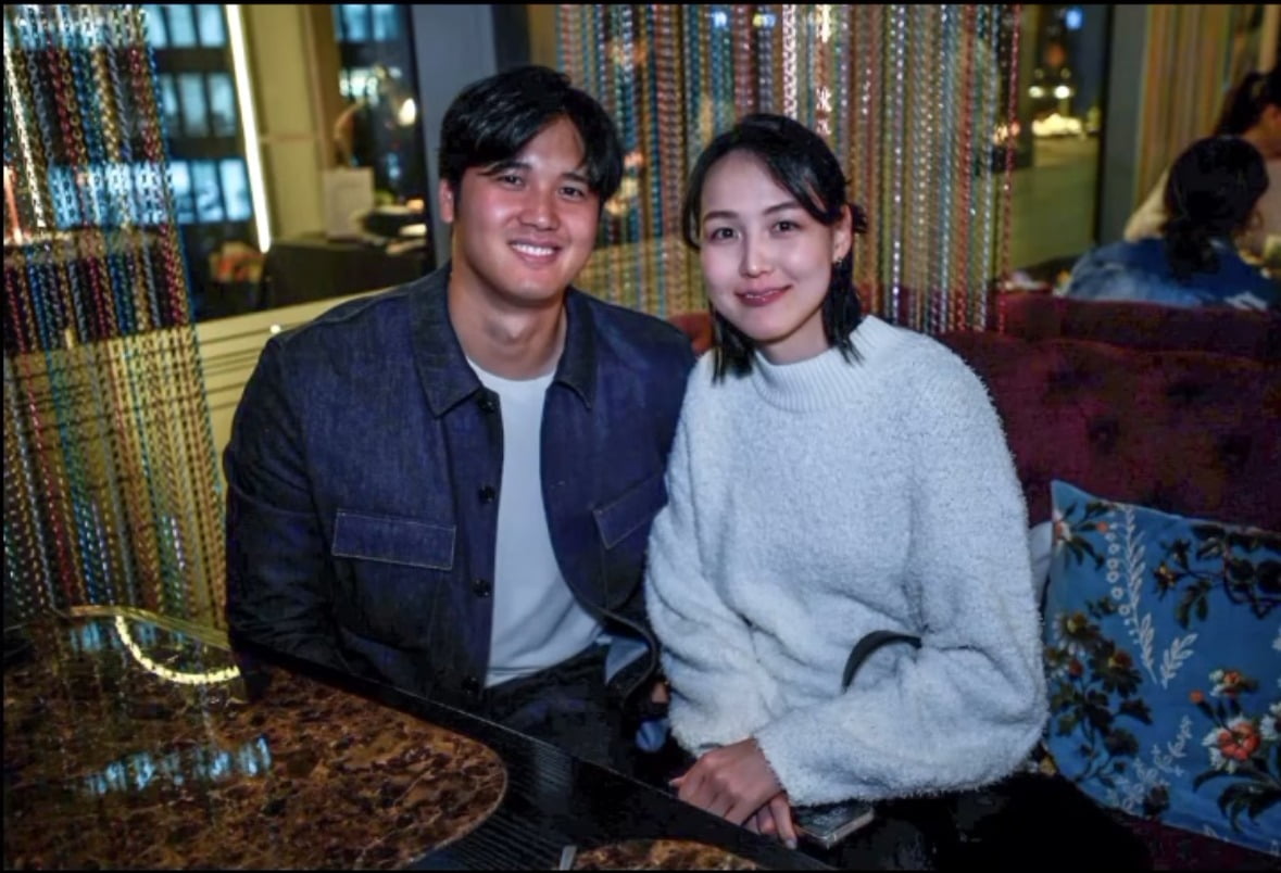 지난 16일 서울 여의도 한 호텔에 마련된 LA 다저스 구단 저녁 식사자리에 오타니와 그의 아내 마미코가 참석했다. 사진=뉴스1