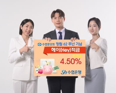 수협은행, 최고 연 4.5% '헤이 적금' 3만좌 특판 