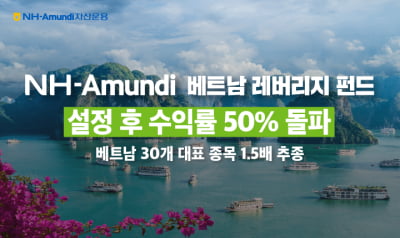 NH아문디 "베트남 레버리지 펀드, 설정후 수익률 50% 돌파"