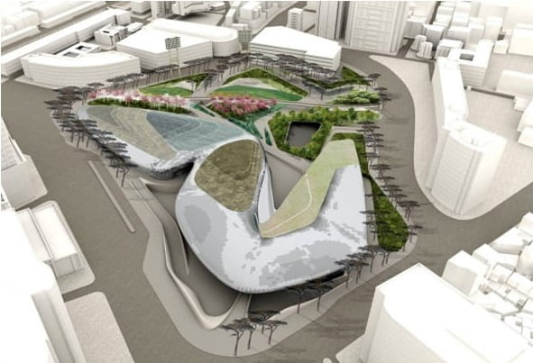 자하 하디드 건축가가 최초 서울시에 제안한 DDP 디자인 '환유의 풍경.