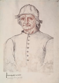 16세기 네덜란드 화가 자크 르 부크가 그린 것으로 추정되는 히에로니무스 보스의 초상화.