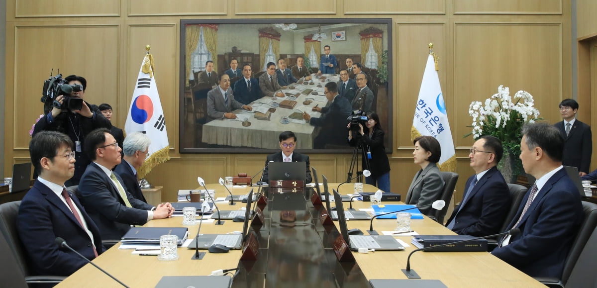 이창용 한국은행 총재가 12일 금융통화위원회 통화정책방향 회의를 주재하고 있다. 사진=한국은행.