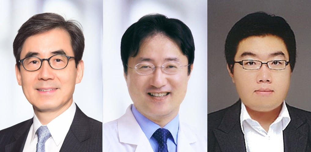 [사진 왼쪽부터] 순환기내과 김효수·양한모 교수, 김준오 연구교수