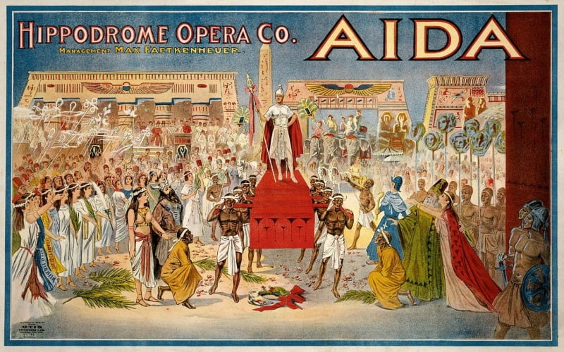 <아이다> (1908년) 포스터 (Hippodrome Opera Company of Cleveland, Ohio) 