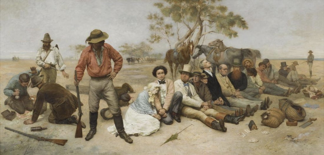 윌리엄 스트럿 <빅토리아의 범법자들, 호주 1852 (Bushrangers, Victoria, Australia, 1852) alt=