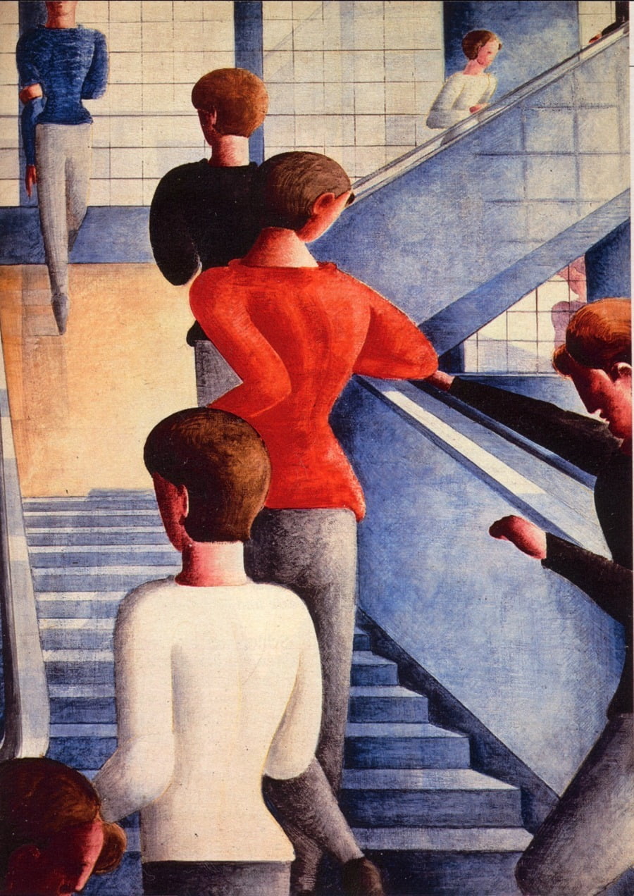 오스카 슐레머, 바우하우스 계단 (1932), 뉴욕 현대미술관 소장