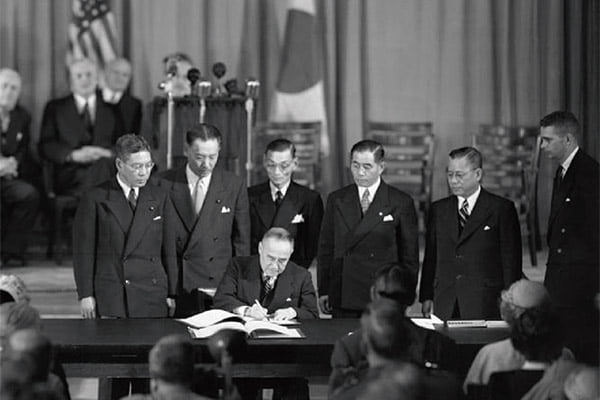 1951년 미국 샌프란시스코 강화조약 체결식 / 위키피디아