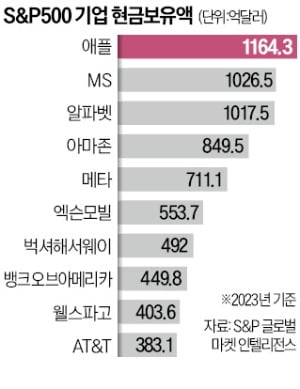 카지노 필립 쌓이는 빅테크 5곳 "5700억달러 쓸 곳이 없네…"