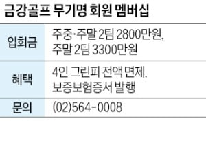 금강골프, 수도권 골프장 30곳 무기명 카지노리거 멤버십