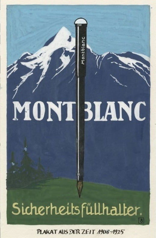 몽블랑의 첫번째 만년필 소개 광고 
사진 출처: instagram  montblac