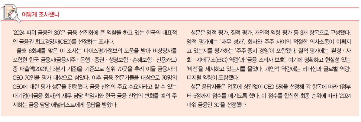 여승주 한화생명 대표이사 부회장, ‘제판분리 3년’ 수익성 올린 ‘재무통’의 실력 [2024 파워 금융인 30]