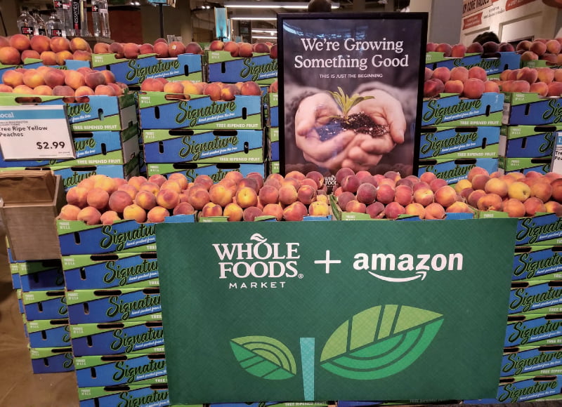 아마존은 유기농 식품업체 홀푸드 마켓과 협력 관계를 맺고 월마트와의 경쟁 체제에 대응하고 있다. ⓒ보스톤코리아