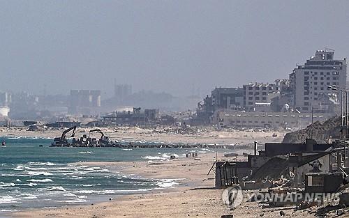 "가자해안에 건설되는 부두…미군, 무장단체 공격 받을 위험"