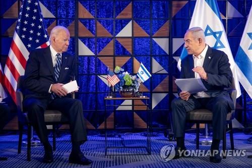 바이든 "민간인 보호 안하면 정책 전환"…이스라엘에 통첩(종합)