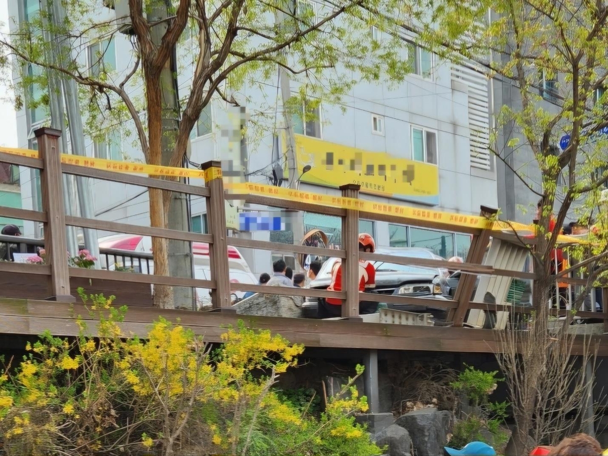 서울 강북구 우이천변서 승용차가 수유교로 돌진…5명 부상