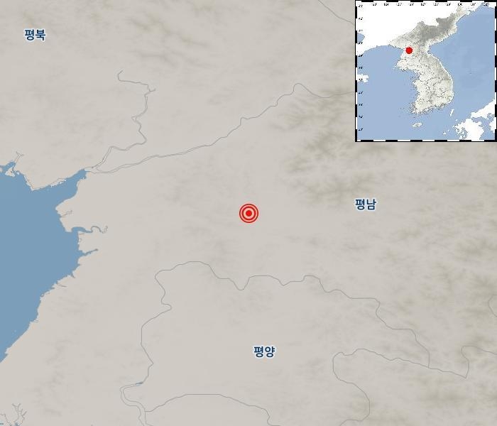 기상청 "북한 평안남도 평성 북쪽서 2.9 지진…자연지진"