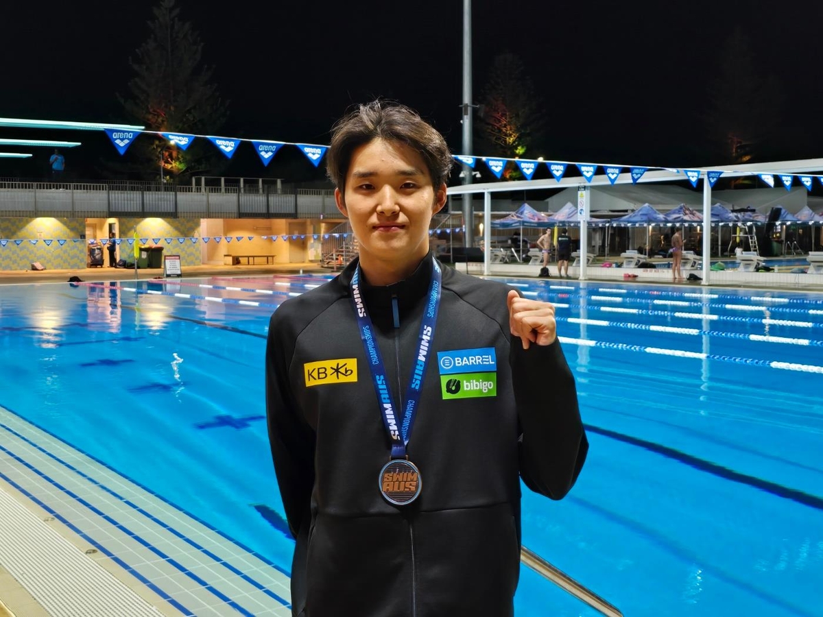 김우민, 호주오픈 자유형 400ｍ 3위…이주호 배영 200ｍ 우승(종합)