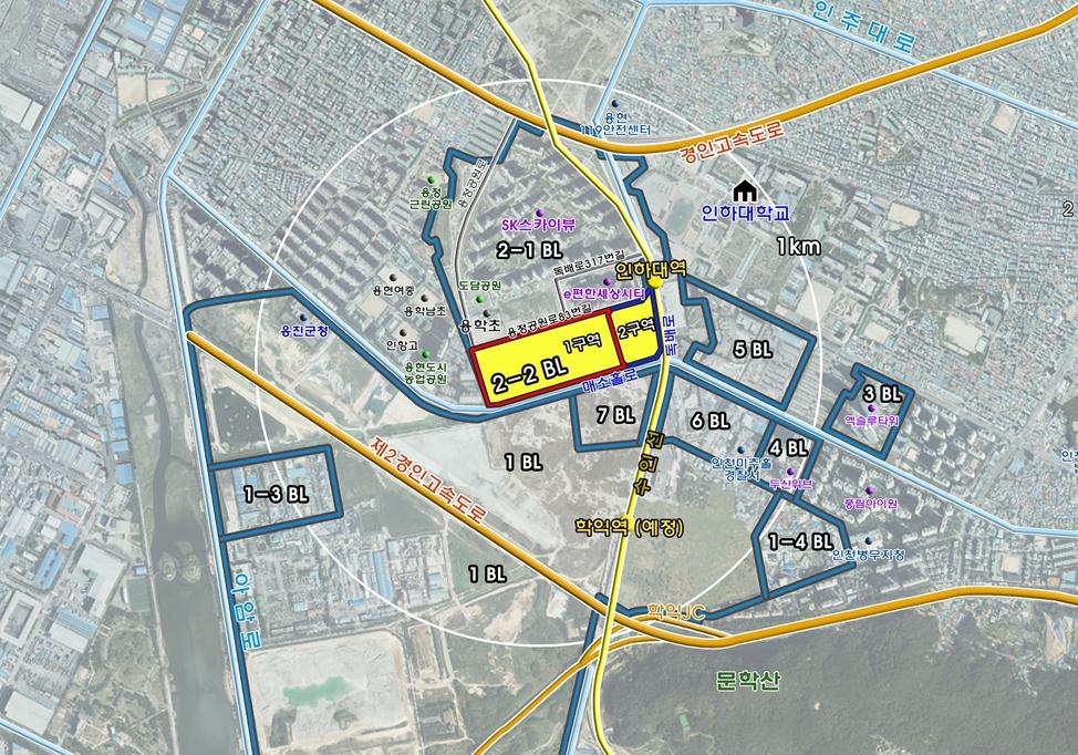 인천 용현·학익 2-2블록, 개발 제안 17년만에 실시계획 인가