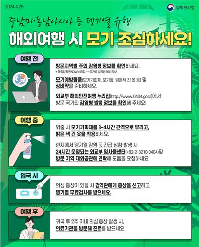 중남미·동남아 여행할 때 모기 조심하세요…뎅기열 환자 급증