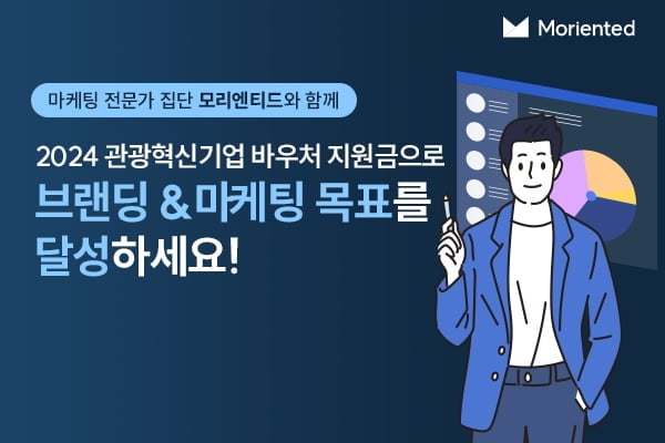 모리엔티드, '2024 관광기업혁신바우처 지원사업' 수요기업 모집 마감임박