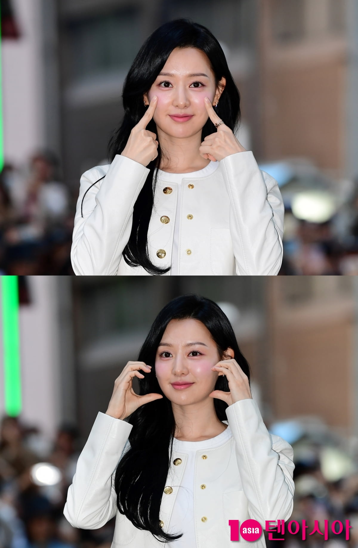 Kim Ji-won, the red sea of Yeouido who appeared at the end of the party... the pretty queen of tears 
