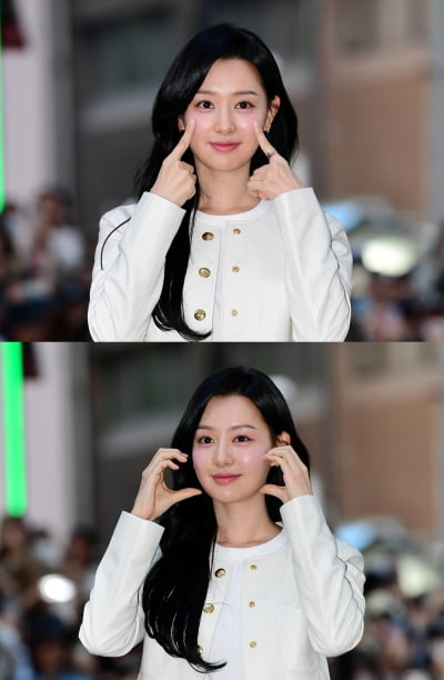 Kim Ji-won, the red sea of Yeouido who appeared at the end of the party... the pretty queen of tears