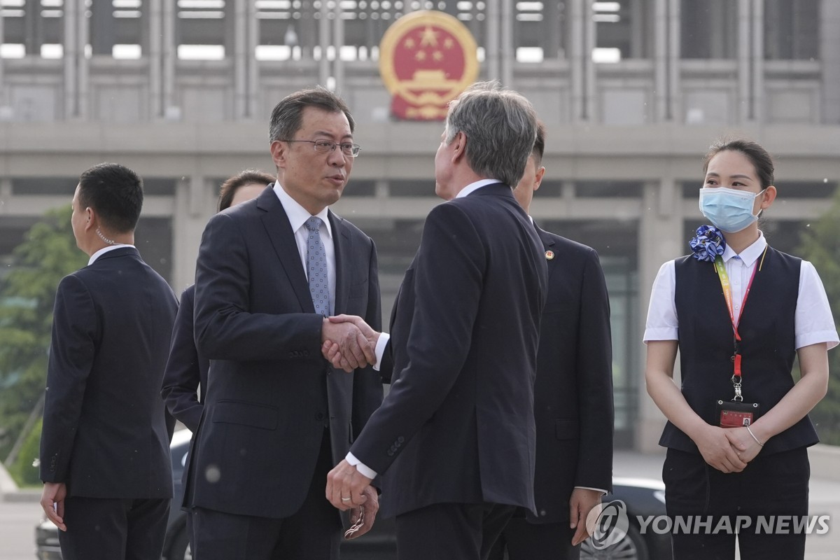 中, 블링컨 "러 군수 기반 도왔다" 주장에 "어부지리 없었다"