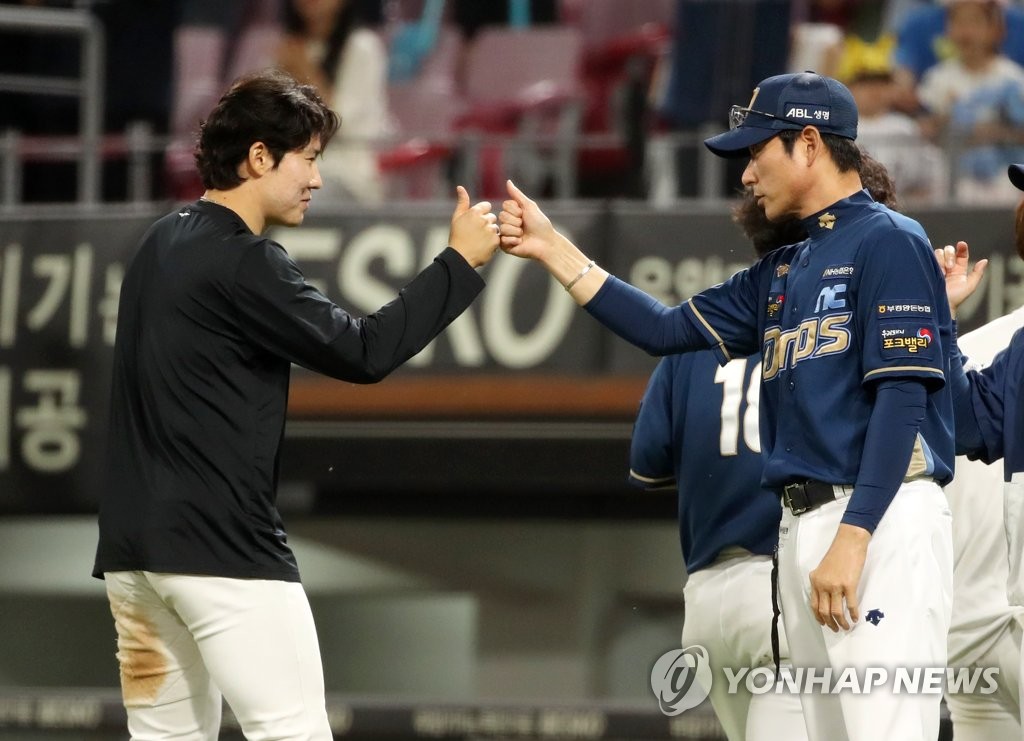 강인권 NC 감독 "박민우, 어깨 불편 휴식…선수들 집중력 높아"