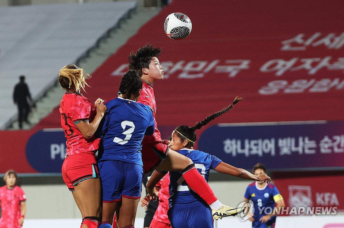 여자 축구대표팀, 올해 국내 첫 A매치서 필리핀에 3-0 완승(종합)