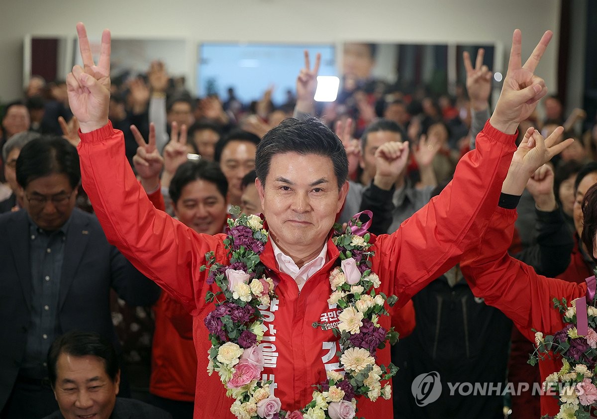 [속보] '前도지사 대결' 경남 양산을, 김태호 당선 확실