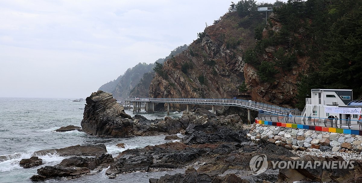 강릉 바다부채길에 전시된 외제차 미니…"네가 왜 거기서 나와"