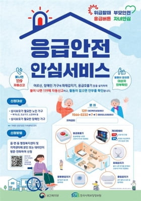 독거노인·장애인 등 '응급안전서비스' 소득기준 폐지