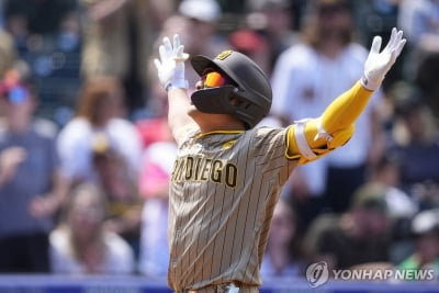 샌디에이고 김하성, MLB 통산 40홈런…한국 선수로 역대 5번째(종합)