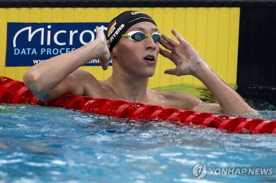 김우민 경쟁자 또 등장…독일 마르텐스, 자유형 400ｍ 시즌 1위