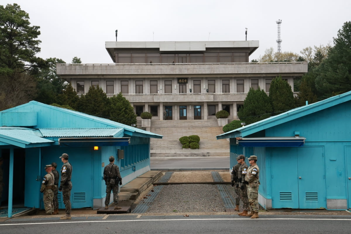 경기 파주시 판문점 일대에서 UN군이 근무를 하고 있다. 사진=뉴스1