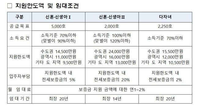 청년·신혼부부·다자녀 '든든'하게 … LH, 임대주택 1만가구 푼다