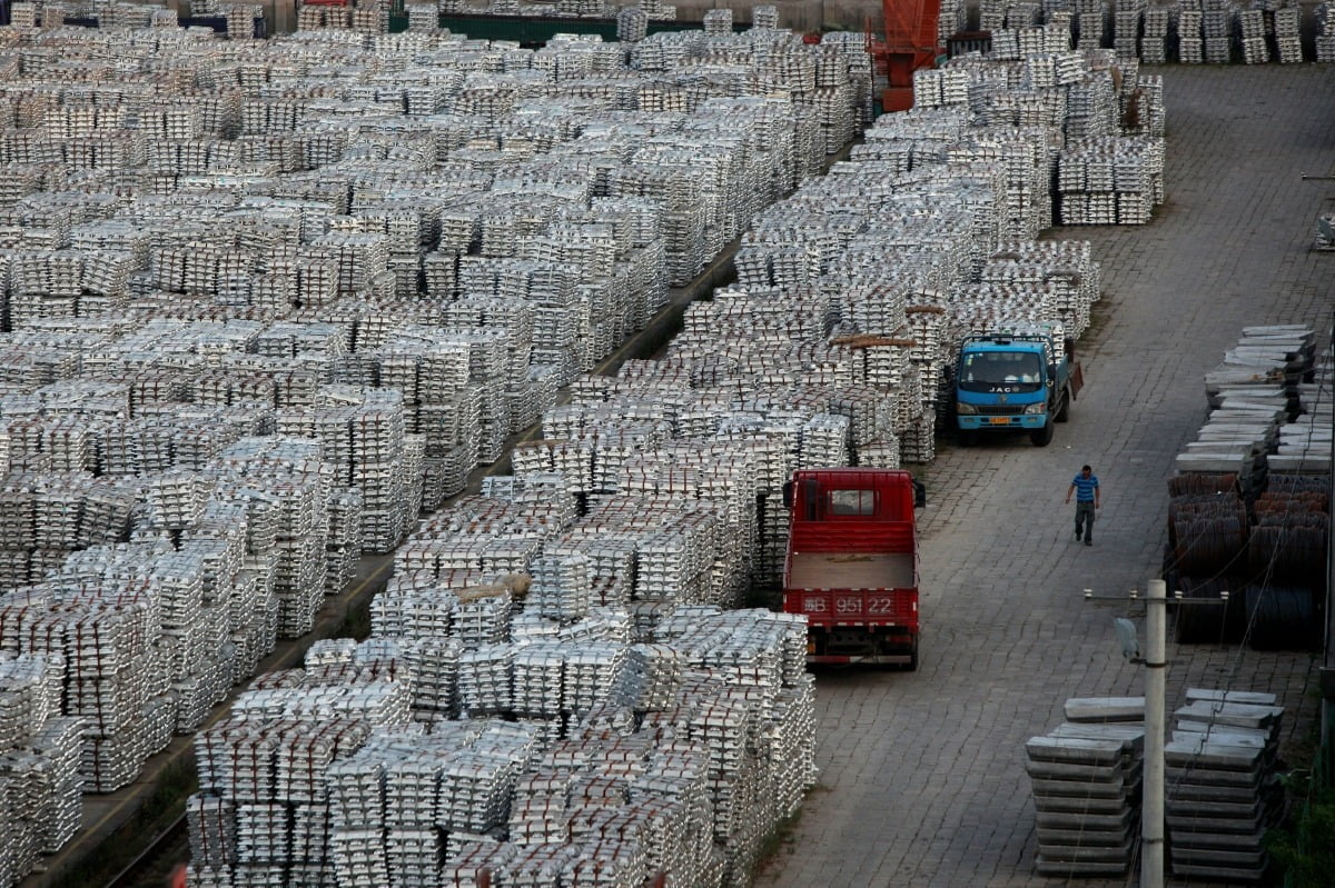 중국 장쑤성 우시의 한 알루미늄 잉곳 창고 / 사진=Reuters